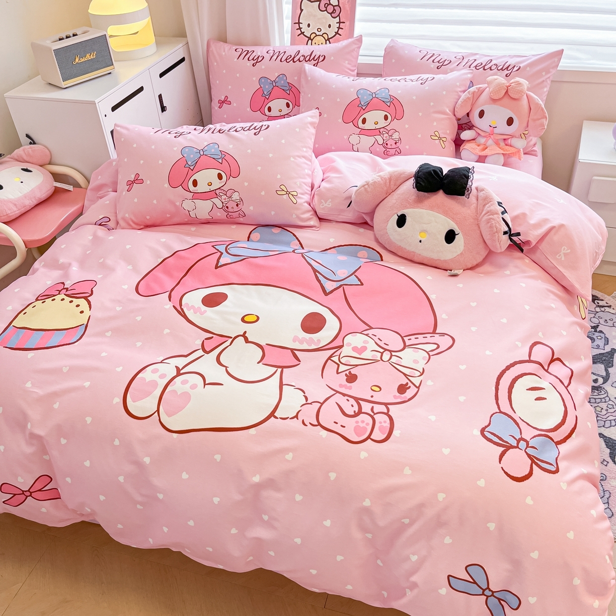 91家纺网 家纺一手货源 找家纺 （总）暮思家居 2026新款正版授权三丽鸥大版全棉纯棉数码印花纯棉四件套系列-第二批(专版花型)