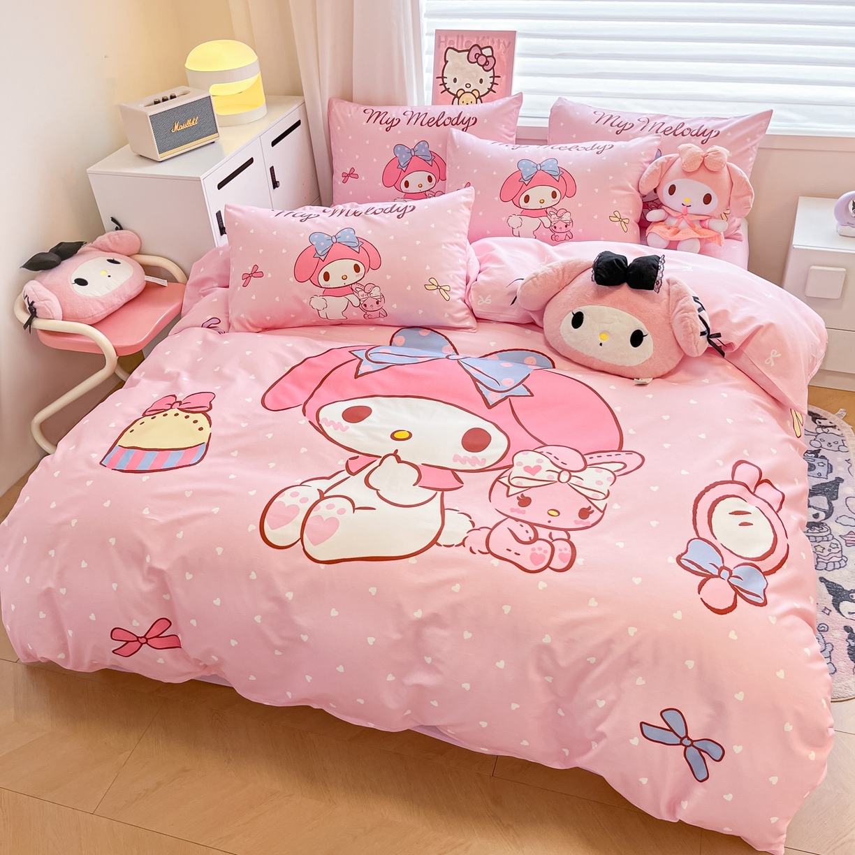 91家纺网 家纺一手货源 找家纺 （总）暮思家居 2026新款正版授权三丽鸥大版全棉纯棉数码印花纯棉四件套系列-第二批(专版花型)