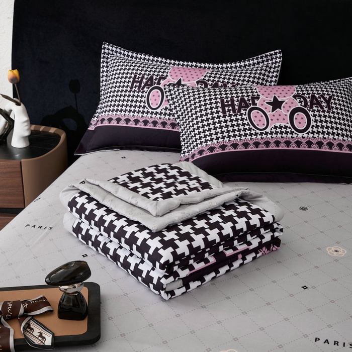 91家纺网 家纺一手货源 找家纺 宝薇 2026新款潮牌轻奢风大版夏被夏凉被空调被 星星熊