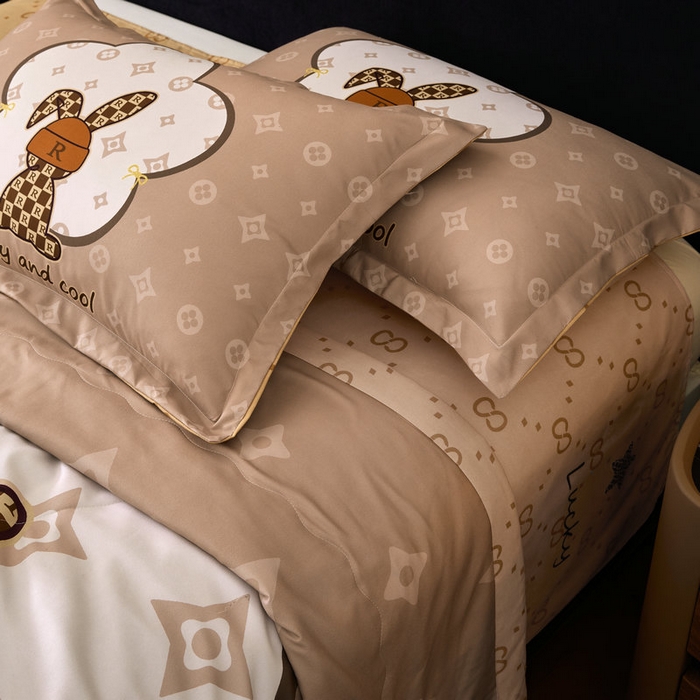 91家纺网 家纺一手货源 找家纺 宝薇 2026新款潮牌轻奢风大版夏被夏凉被空调被 英伦兔