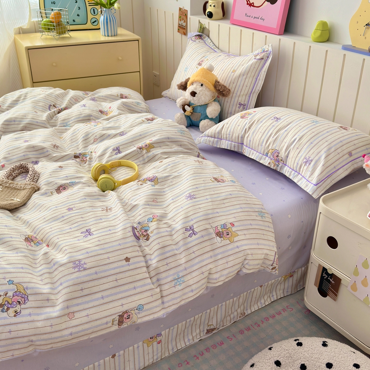 91家纺网 家纺一手货源 找家纺 （总）女子家纺 2026新款全棉网红直播爆款吊边一字绣工艺款四件套-系列二