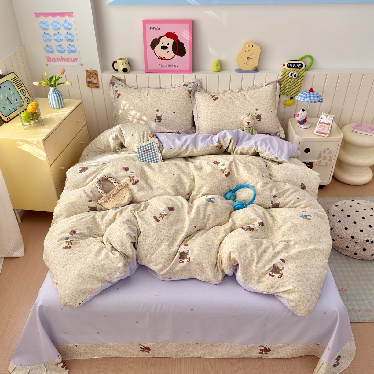 91家纺网 家纺一手货源 找家纺 （总）女子家纺 2026新款全棉网红直播爆款吊边一字绣工艺款四件套-系列二