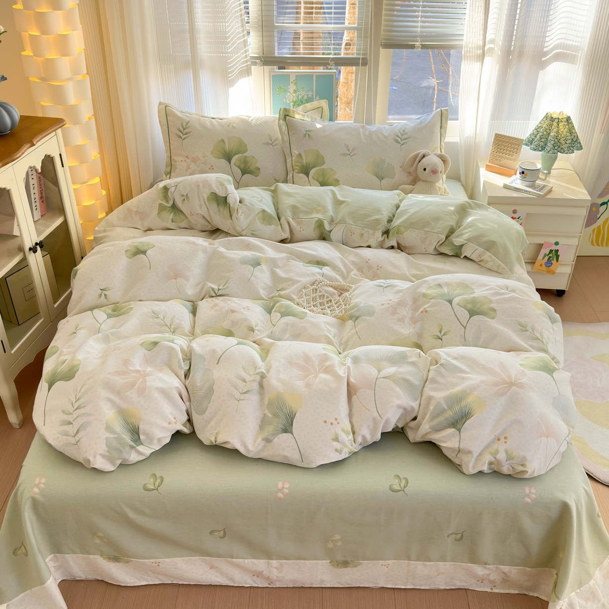 91家纺网 家纺一手货源 找家纺 （总）女子家纺 2026新款全棉网红直播爆款吊边一字绣工艺款四件套-系列二