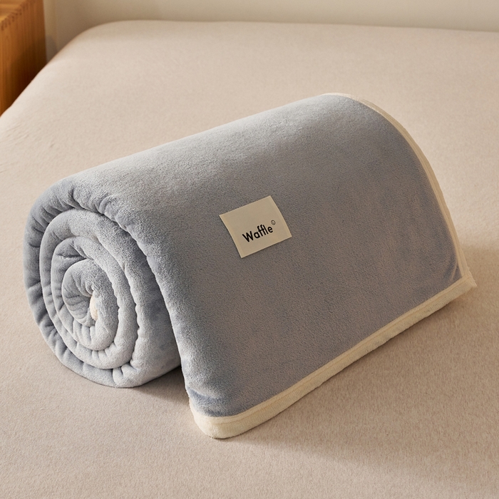 91家纺网 家纺一手货源 找家纺 （总）蓝冰家纺 2026新款加厚牛奶绒多功能毛毯