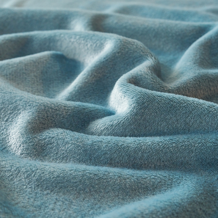 91家纺网 家纺一手货源 找家纺 蓝冰家纺 2026新款加厚牛奶绒多功能毛毯 蓝色