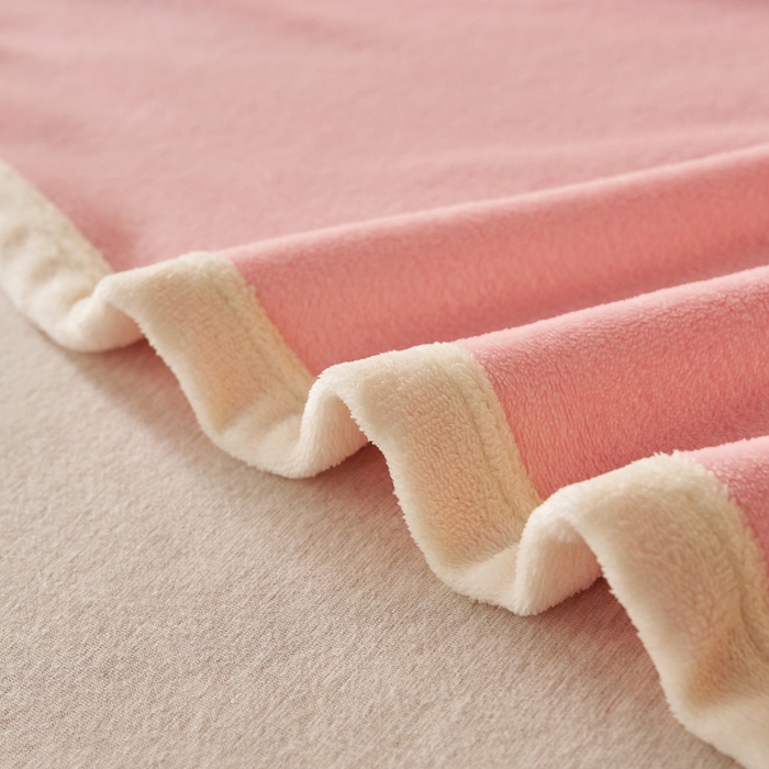 91家纺网 家纺一手货源 找家纺 蓝冰家纺 2026新款加厚牛奶绒多功能毛毯 蜜桃粉色