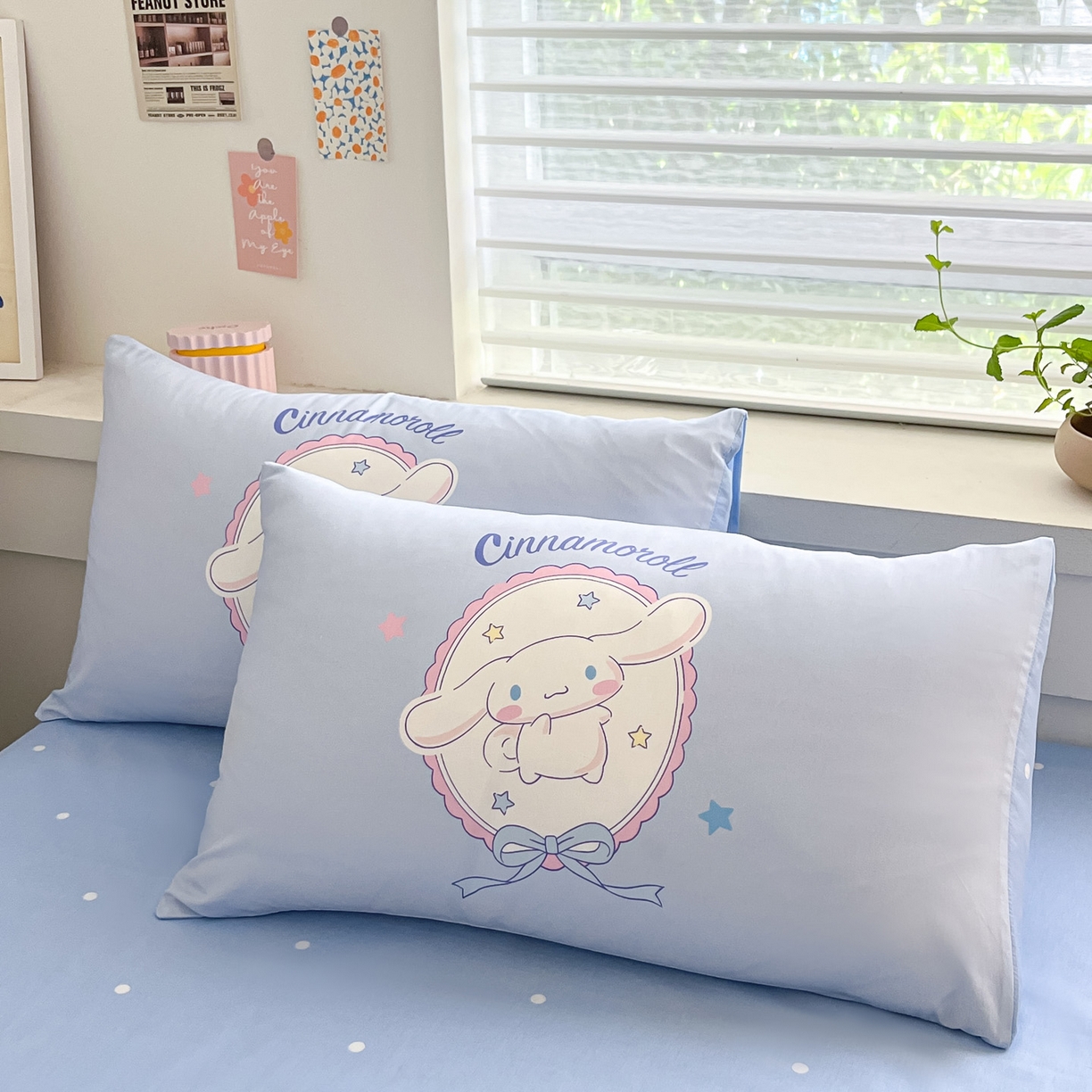 91家纺网 家纺一手货源 找家纺 暮思家居 2026新款正版授权三丽鸥大版全棉纯棉数码印花纯棉四件套系列-第一批 大版-幸福大耳狗