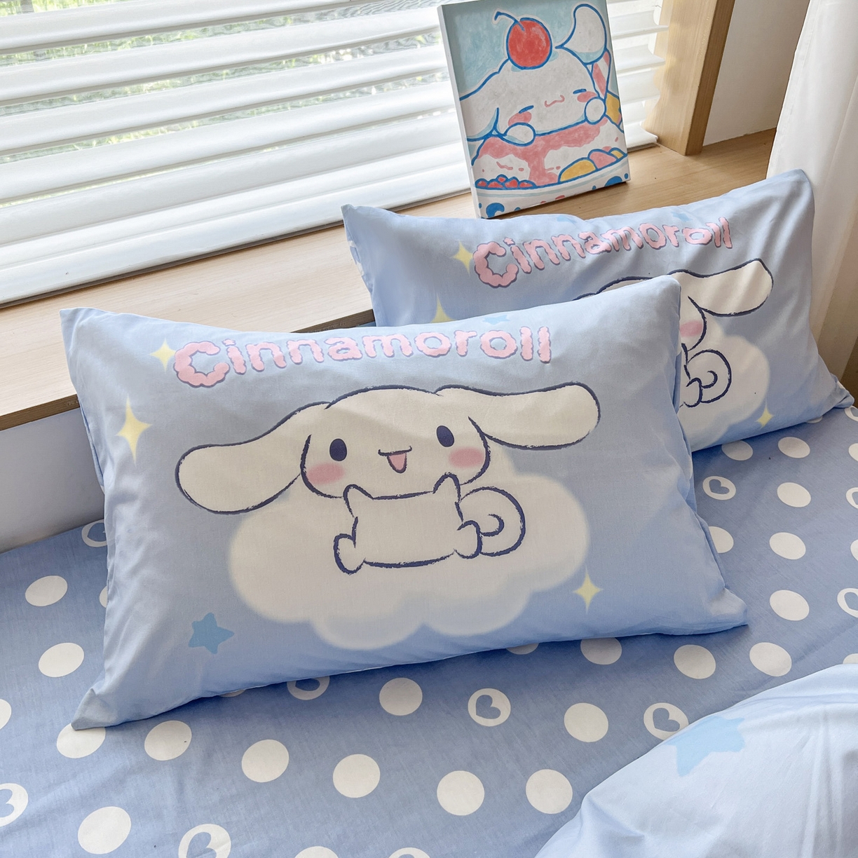 91家纺网 家纺一手货源 找家纺 暮思家居 2026新款正版授权三丽鸥大版全棉纯棉数码印花纯棉四件套系列-第一批 大版-云朵玉桂狗