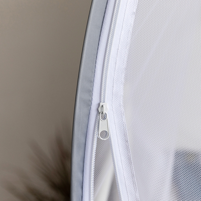 91家纺网 家纺一手货源 找家纺 佳梦家纺 2026新款蒙古包学生免安装系列蚊帐 气球灰