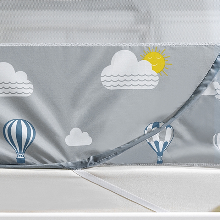 91家纺网 家纺一手货源 找家纺 佳梦家纺 2026新款蒙古包学生免安装系列蚊帐 气球灰