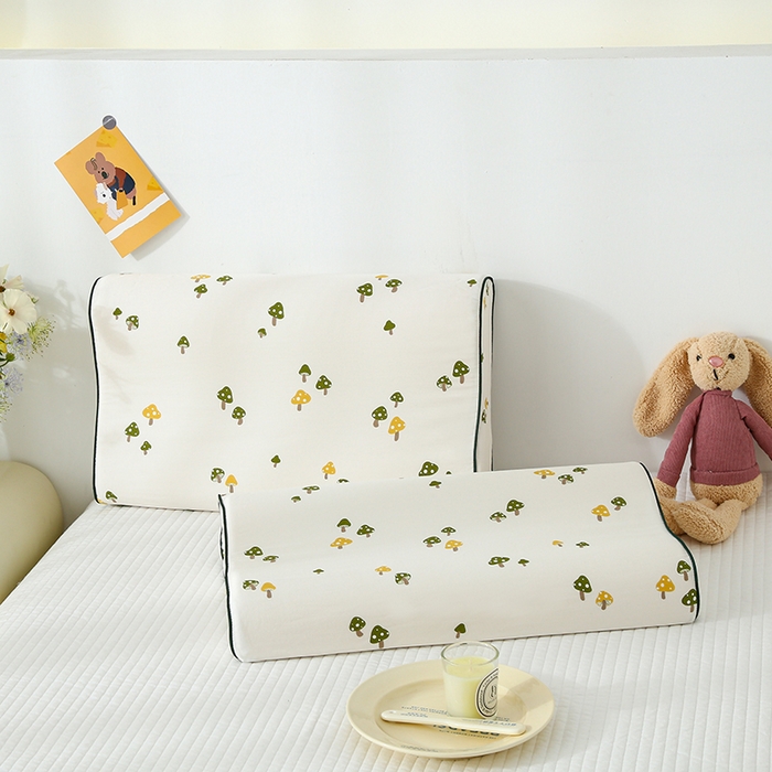 91家纺网 家纺一手货源 找家纺 良佐生活 2026新款水洗天丝棉乳胶枕套（特价） 蘑菇乐园