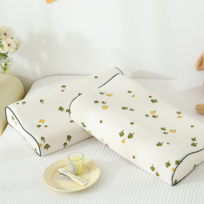 91家纺网 家纺一手货源 找家纺 良佐生活 2026新款水洗天丝棉乳胶枕套（特价） 蘑菇乐园