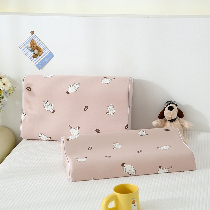 91家纺网 家纺一手货源 找家纺 良佐生活 2026新款水洗天丝棉乳胶枕套（特价） 萌小喵-玉