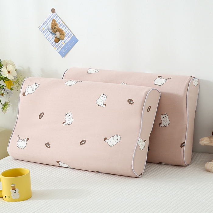 91家纺网 家纺一手货源 找家纺 良佐生活 2026新款水洗天丝棉乳胶枕套（特价） 萌小喵-玉