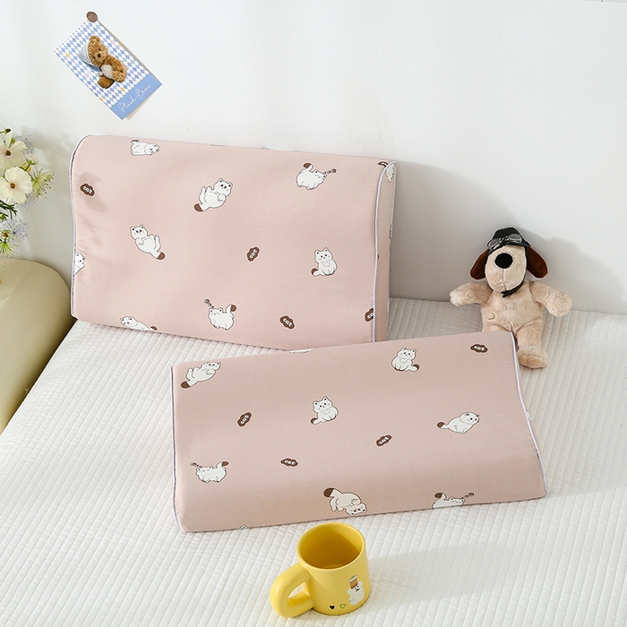 91家纺网 家纺一手货源 找家纺 良佐生活 2026新款水洗天丝棉乳胶枕套（特价） 萌小喵-玉