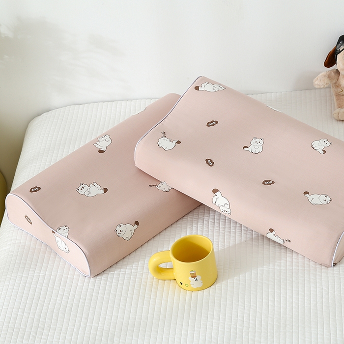 91家纺网 家纺一手货源 找家纺 良佐生活 2026新款水洗天丝棉乳胶枕套（特价） 萌小喵-玉