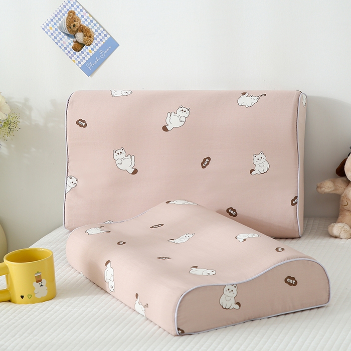 91家纺网 家纺一手货源 找家纺 良佐生活 2026新款水洗天丝棉乳胶枕套（特价） 萌小喵-玉