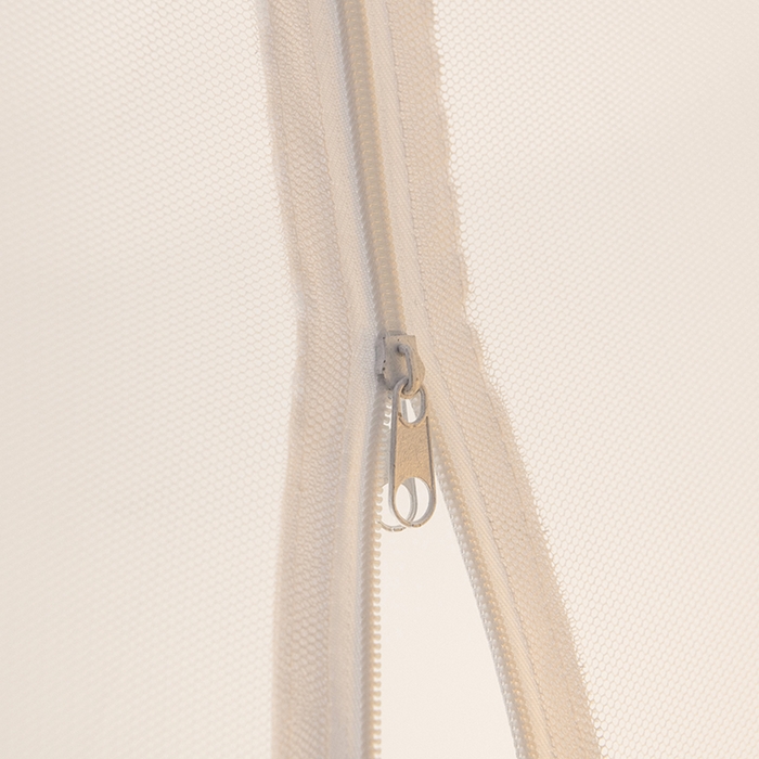 91家纺网 家纺一手货源 找家纺 佳梦家纺 2026新款双开门全底花边蚊帐 花边条纹蓝