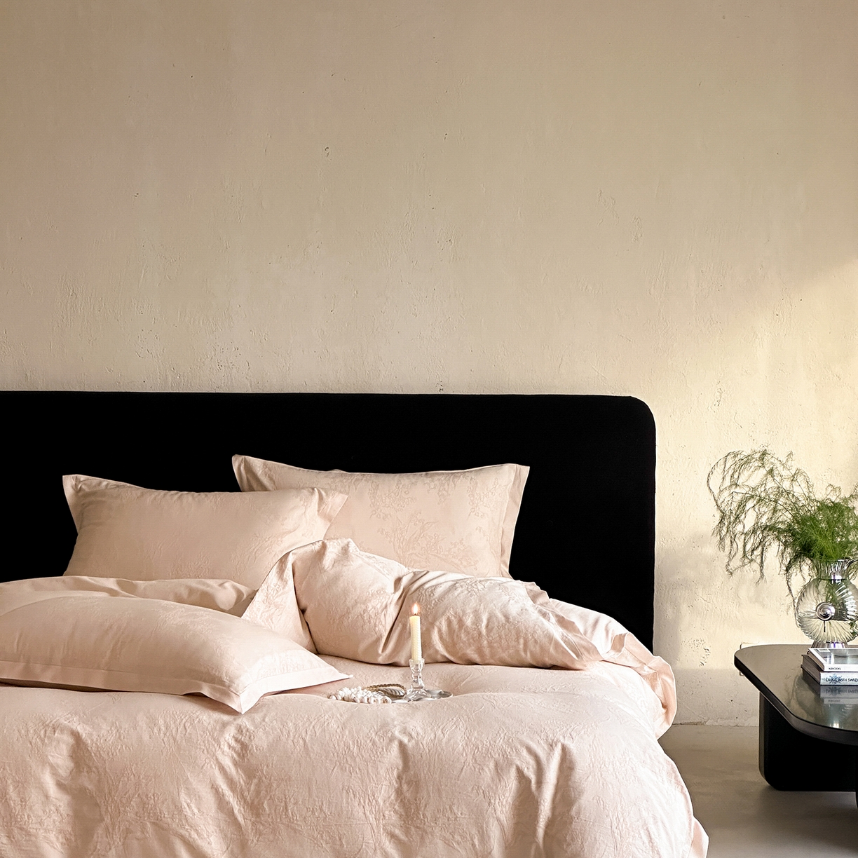 91家纺网 家纺一手货源 找家纺 太古汇家居 2026新款全棉水洗色织提花系列四件套-会员260/280 券后控价——券后不低于358（严格按照控价） 铃兰物语-粉色