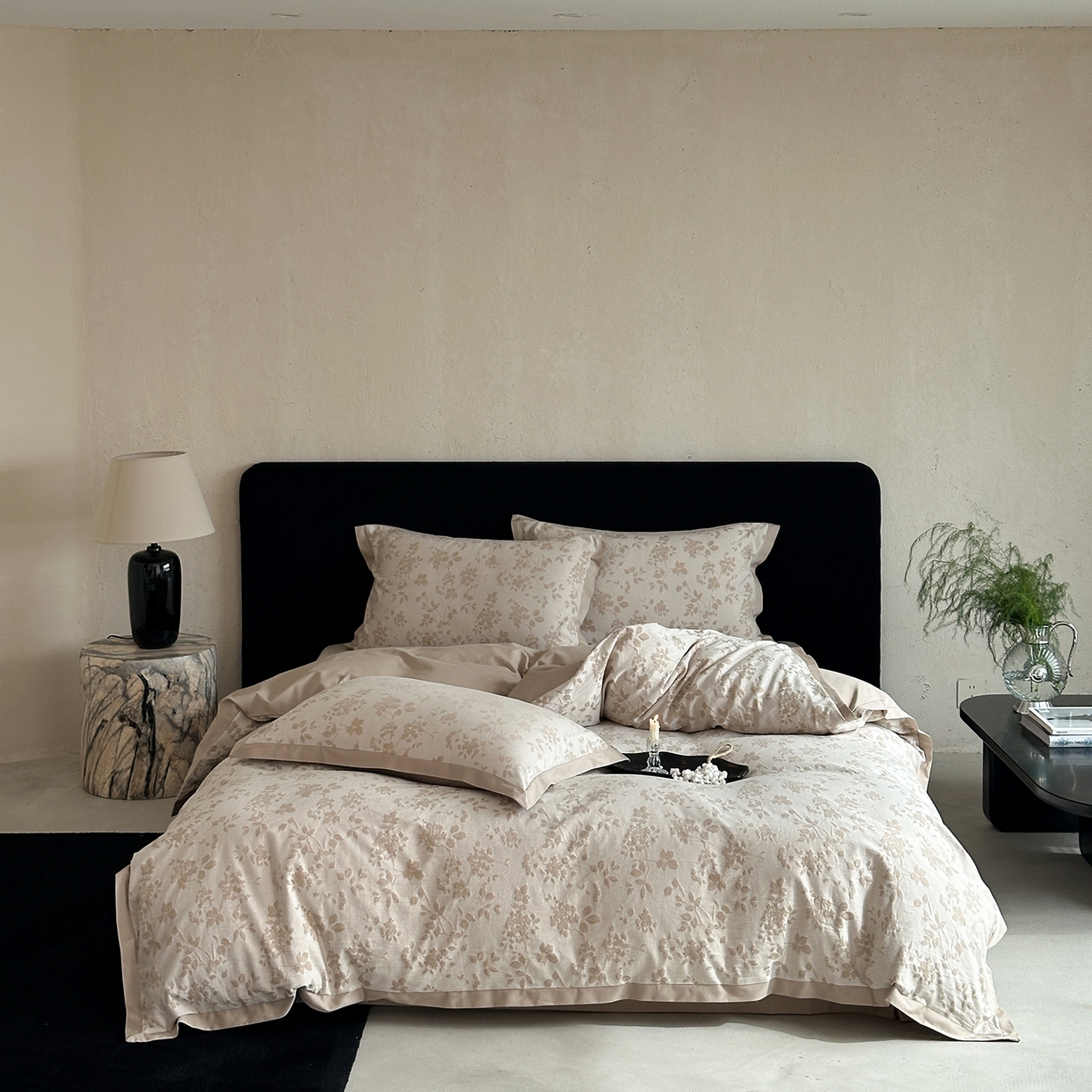 太古汇家居 2026新款全棉水洗色织提花系列四件套-会员260/280 券后控价——券后不低于358（严格按照控价） 森屿微光-香槟