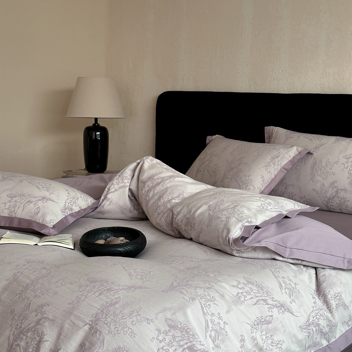 91家纺网 家纺一手货源 找家纺 太古汇家居 2026新款全棉水洗色织提花系列四件套-会员260/280 券后控价——券后不低于358（严格按照控价） 铃兰物语-紫色