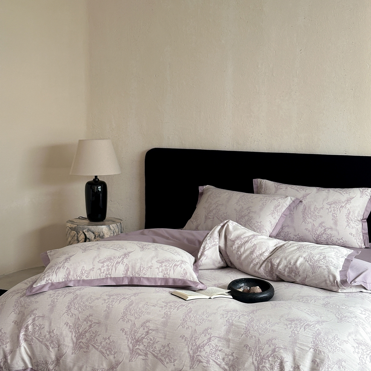 91家纺网 家纺一手货源 找家纺 太古汇家居 2026新款全棉水洗色织提花系列四件套-会员260/280 券后控价——券后不低于358（严格按照控价） 铃兰物语-紫色