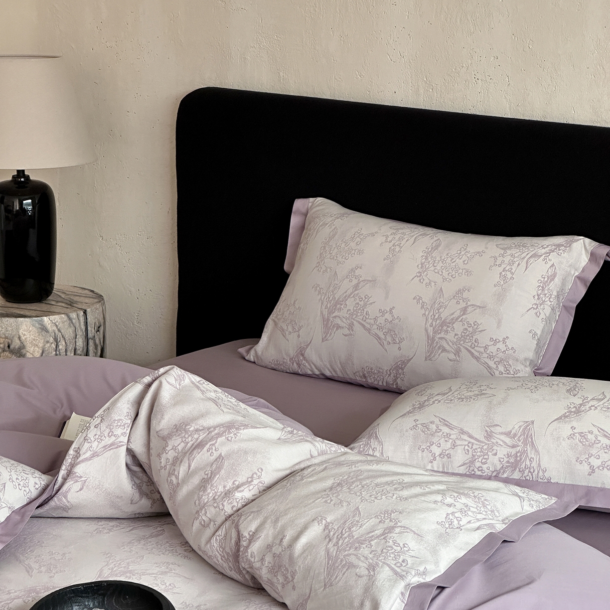 91家纺网 家纺一手货源 找家纺 太古汇家居 2026新款全棉水洗色织提花系列四件套-会员260/280 券后控价——券后不低于358（严格按照控价） 铃兰物语-紫色