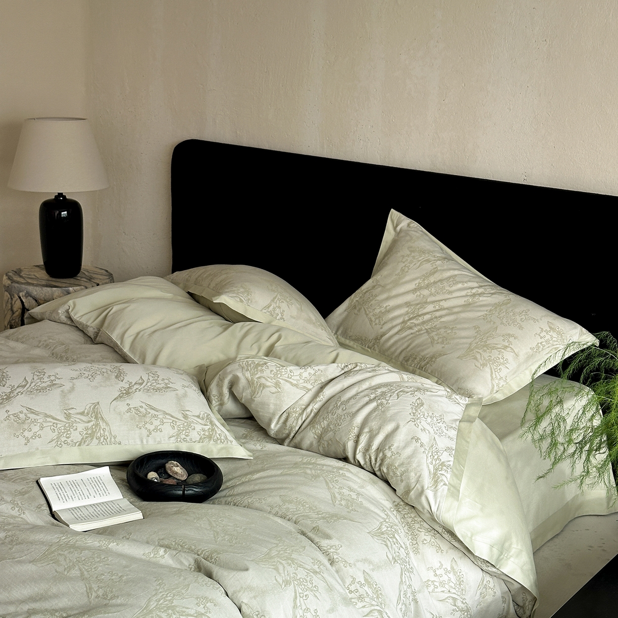 91家纺网 家纺一手货源 找家纺 太古汇家居 2026新款全棉水洗色织提花系列四件套-会员260/280 券后控价——券后不低于358（严格按照控价） 铃兰物语-绿色