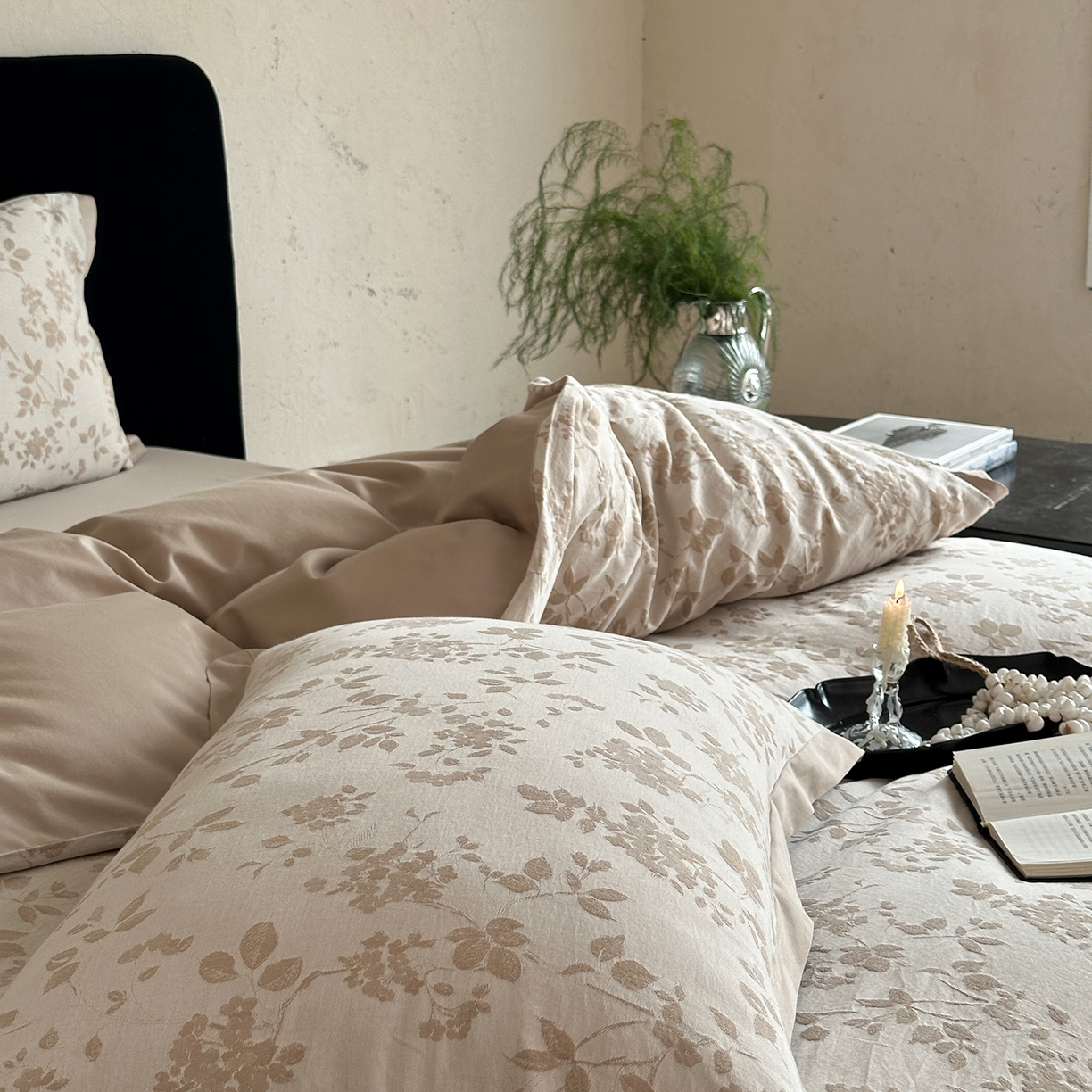 91家纺网 家纺一手货源 找家纺 太古汇家居 2026新款全棉水洗色织提花系列四件套-会员260/280 券后控价——券后不低于358（严格按照控价） 森屿微光-香槟