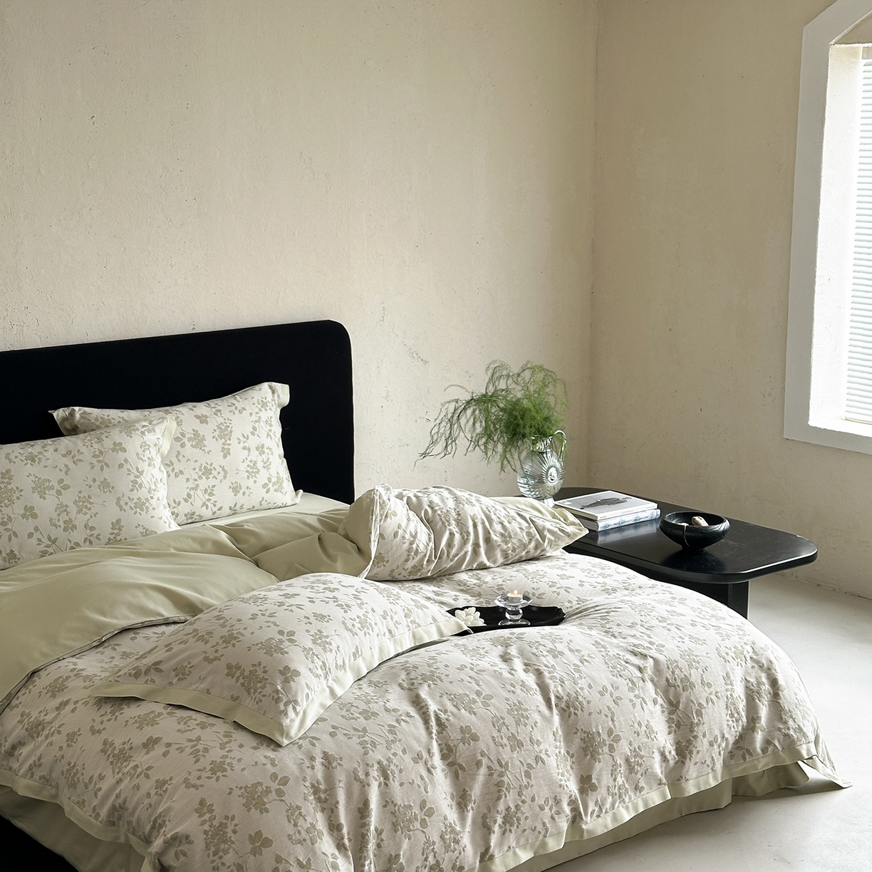 91家纺网 家纺一手货源 找家纺 太古汇家居 2026新款全棉水洗色织提花系列四件套-会员260/280 券后控价——券后不低于358（严格按照控价） 森屿微光-绿色