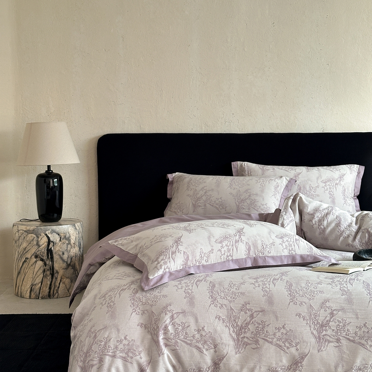 91家纺网 家纺一手货源 找家纺 太古汇家居 2026新款全棉水洗色织提花系列四件套-会员260/280 券后控价——券后不低于358（严格按照控价） 铃兰物语-紫色