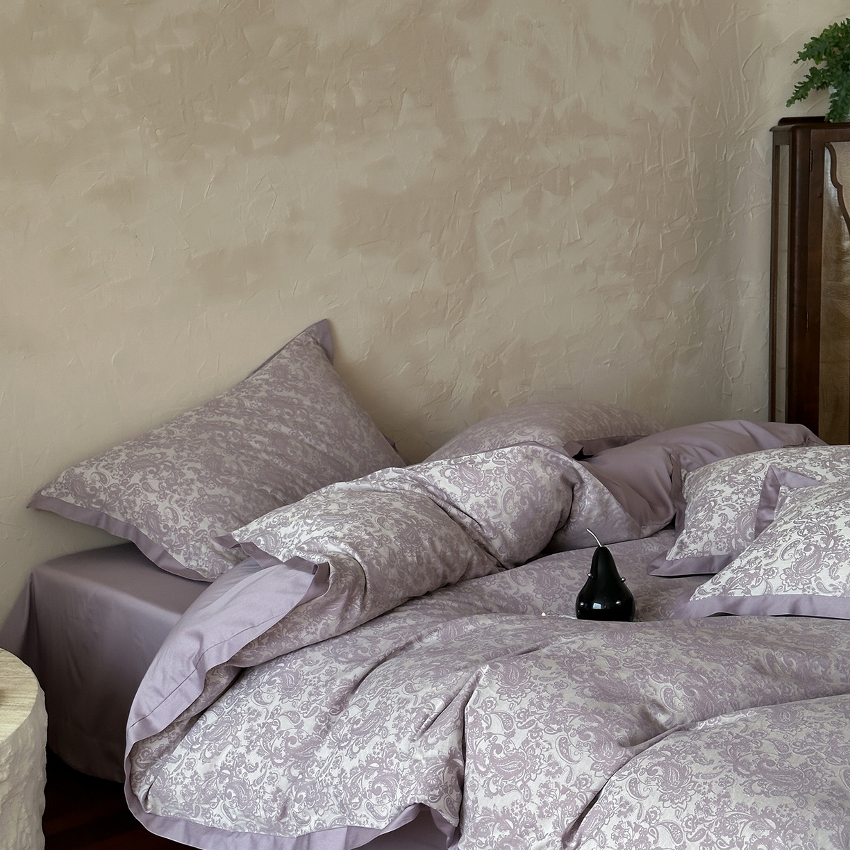 91家纺网 家纺一手货源 找家纺 太古汇家居 2026新款全棉水洗色织提花系列四件套-会员260/280 券后控价——券后不低于358（严格按照控价） 逐梦之夏-紫色