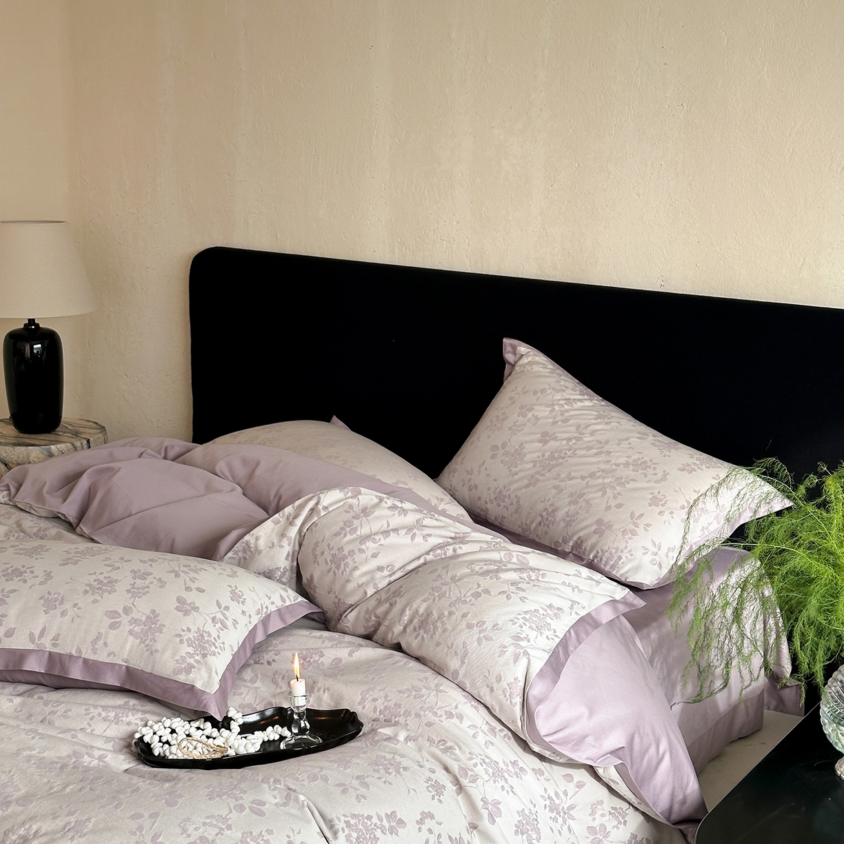 91家纺网 家纺一手货源 找家纺 太古汇家居 2026新款全棉水洗色织提花系列四件套-会员260/280 券后控价——券后不低于358（严格按照控价） 森屿微光-紫色