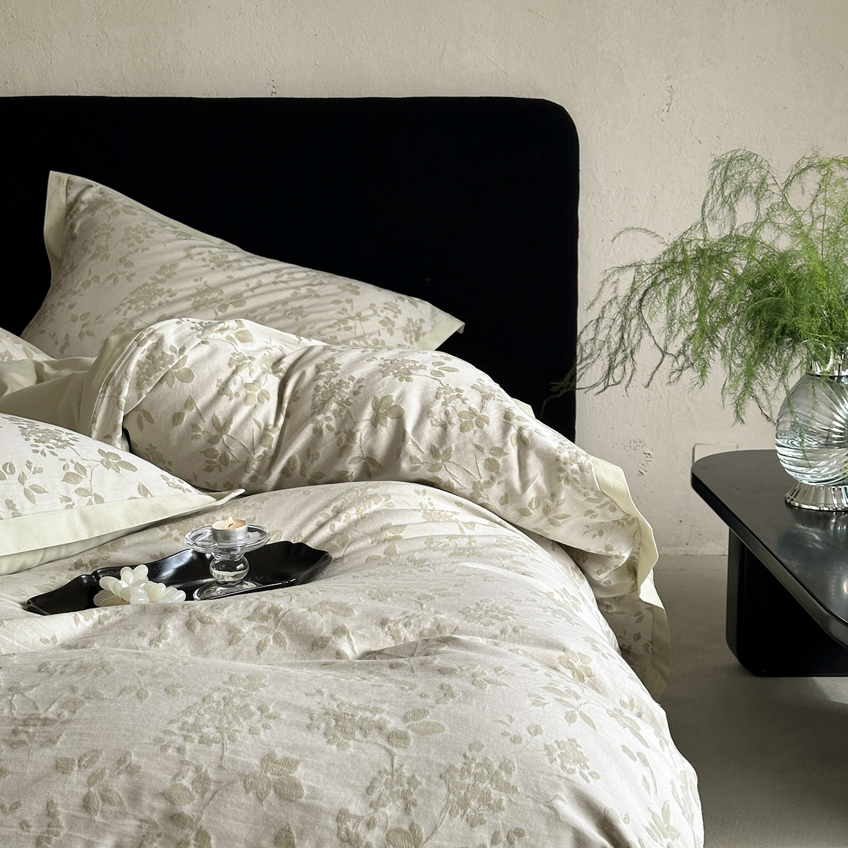 91家纺网 家纺一手货源 找家纺 太古汇家居 2026新款全棉水洗色织提花系列四件套-会员260/280 券后控价——券后不低于358（严格按照控价） 森屿微光-绿色