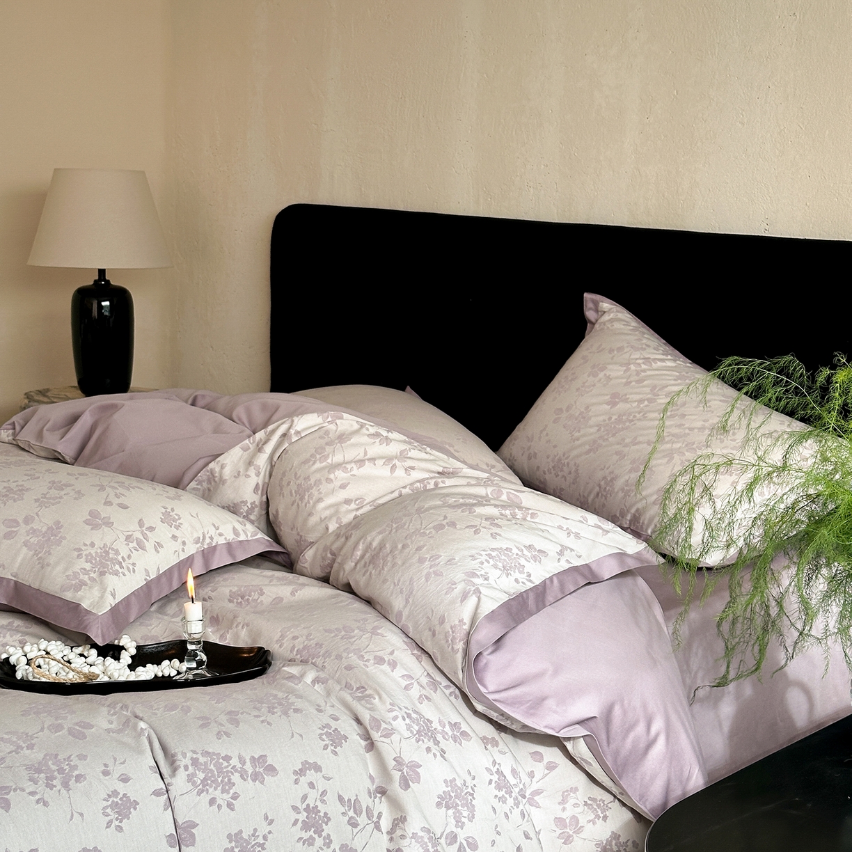 91家纺网 家纺一手货源 找家纺 太古汇家居 2026新款全棉水洗色织提花系列四件套-会员260/280 券后控价——券后不低于358（严格按照控价） 森屿微光-紫色