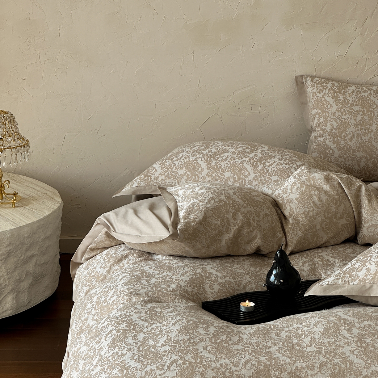 91家纺网 家纺一手货源 找家纺 太古汇家居 2026新款全棉水洗色织提花系列四件套-会员260/280 券后控价——券后不低于358（严格按照控价） 逐梦之夏-香槟色