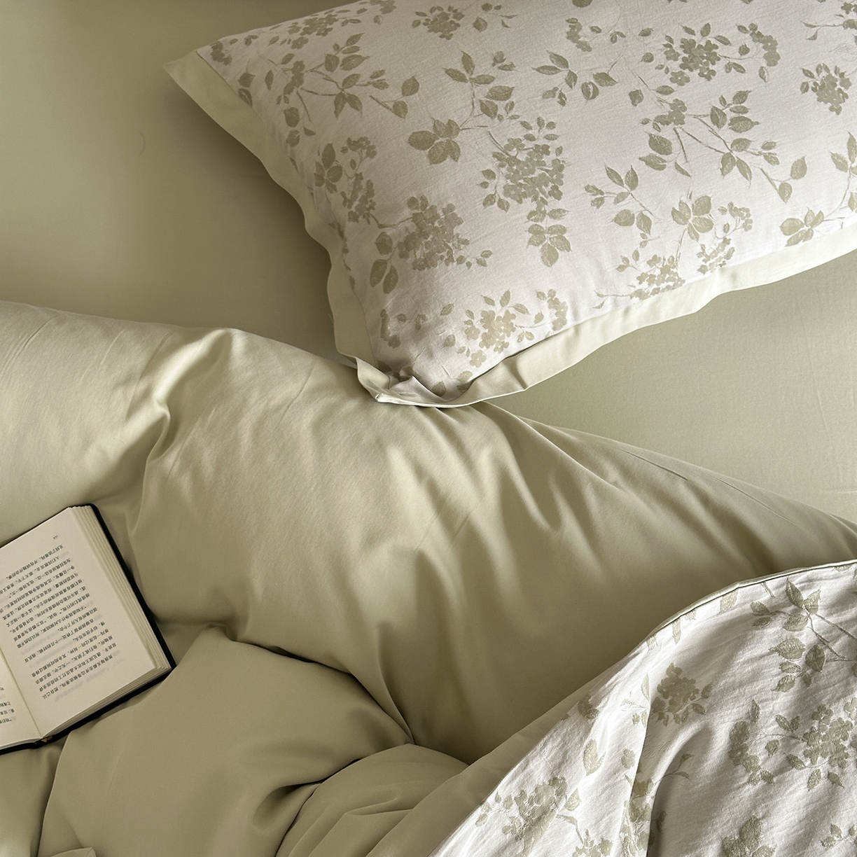 91家纺网 家纺一手货源 找家纺 太古汇家居 2026新款全棉水洗色织提花系列四件套-会员260/280 券后控价——券后不低于358（严格按照控价） 森屿微光-绿色