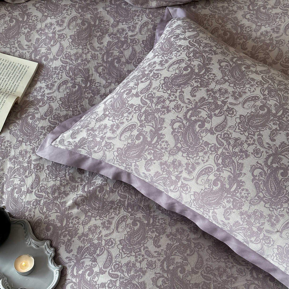 91家纺网 家纺一手货源 找家纺 太古汇家居 2026新款全棉水洗色织提花系列四件套-会员260/280 券后控价——券后不低于358（严格按照控价） 逐梦之夏-紫色