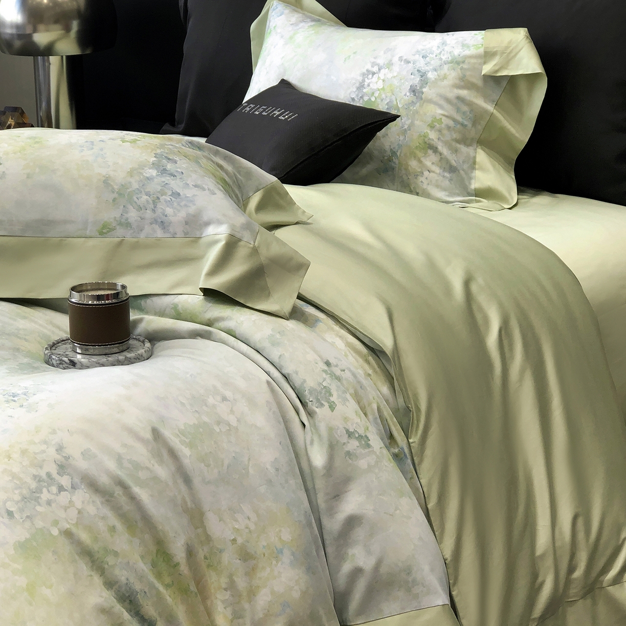 91家纺网 家纺一手货源 找家纺 太古汇家居 2026新款高支高密长绒棉专版数码印花四件套-会员260/280 券后控价——券后不低于348（严格按照控价） 沁园花语-绿色