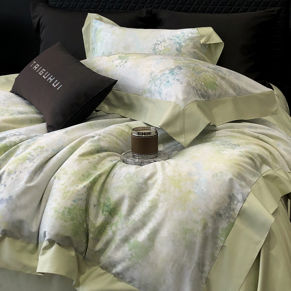 91家纺网 家纺一手货源 找家纺 太古汇家居 2026新款高支高密长绒棉专版数码印花四件套-会员260/280 券后控价——券后不低于348（严格按照控价） 沁园花语-绿色