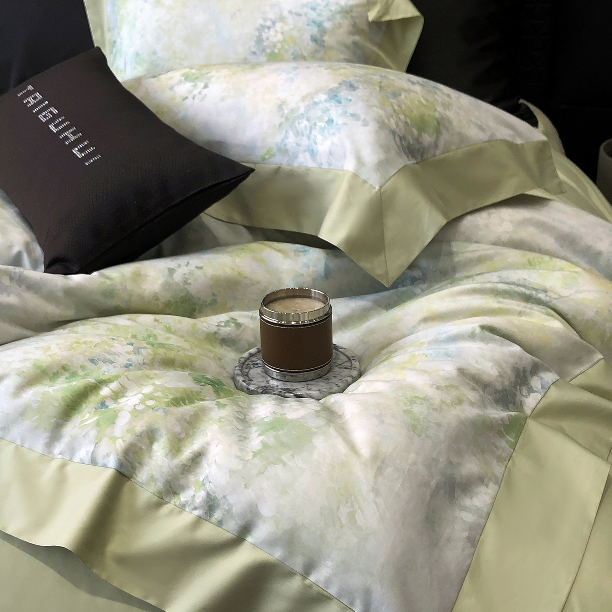 91家纺网 家纺一手货源 找家纺 太古汇家居 2026新款高支高密长绒棉专版数码印花四件套-会员260/280 券后控价——券后不低于348（严格按照控价） 沁园花语-绿色