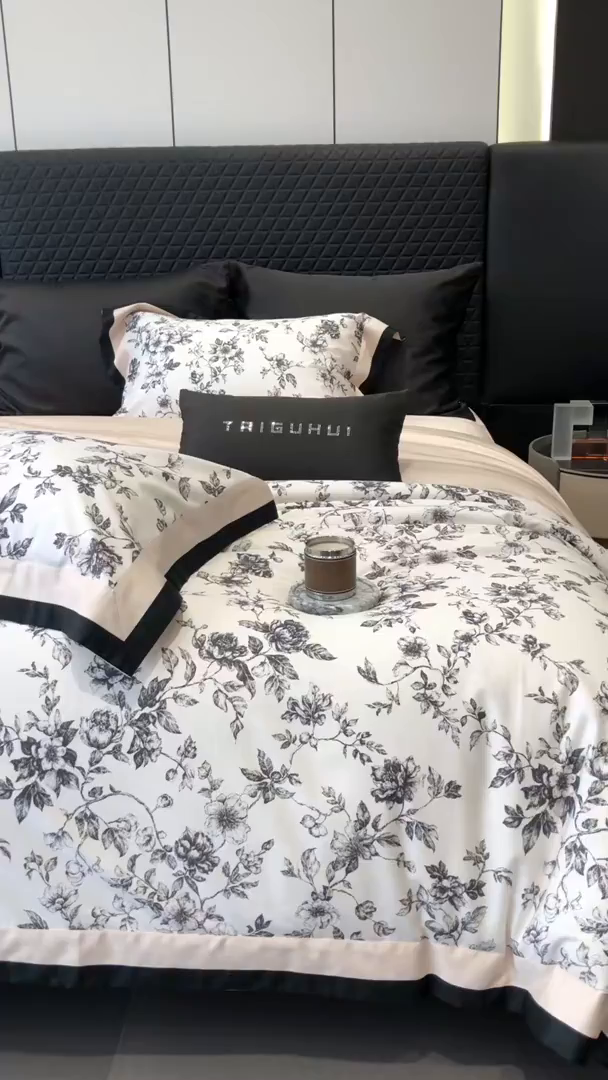 91家纺网 家纺一手货源 找家纺 太古汇家居 2026新款高支高密长绒棉专版数码印花四件套-会员260/280 券后控价——券后不低于348（严格按照控价） 艾德琳-粉色