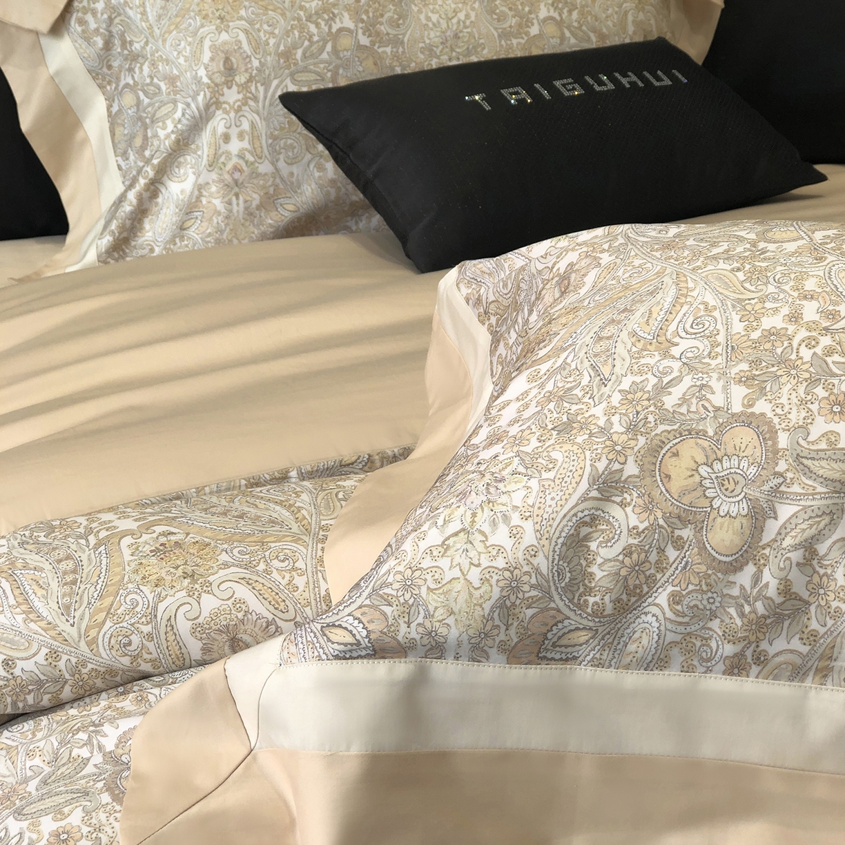 91家纺网 家纺一手货源 找家纺 太古汇家居 2026新款数码印花新疆东方棉系列四件套-会员260/280 券后控价——券后不低于348（严格按照控价） 莫里斯-浅米