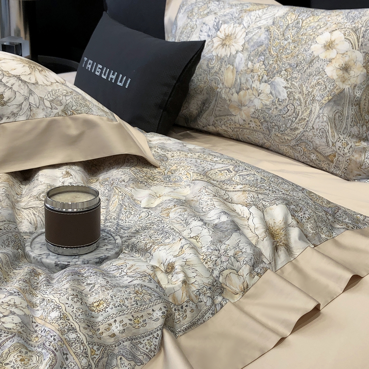 91家纺网 家纺一手货源 找家纺 太古汇家居 2026新款数码印花新疆东方棉系列四件套-会员260/280 券后控价——券后不低于348（严格按照控价） 普罗旺斯-卡其