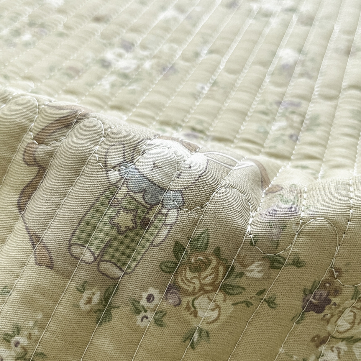 91家纺网 家纺一手货源 找家纺 （总）菲梵家纺 2026新款全棉床盖小清新夹棉床护垫