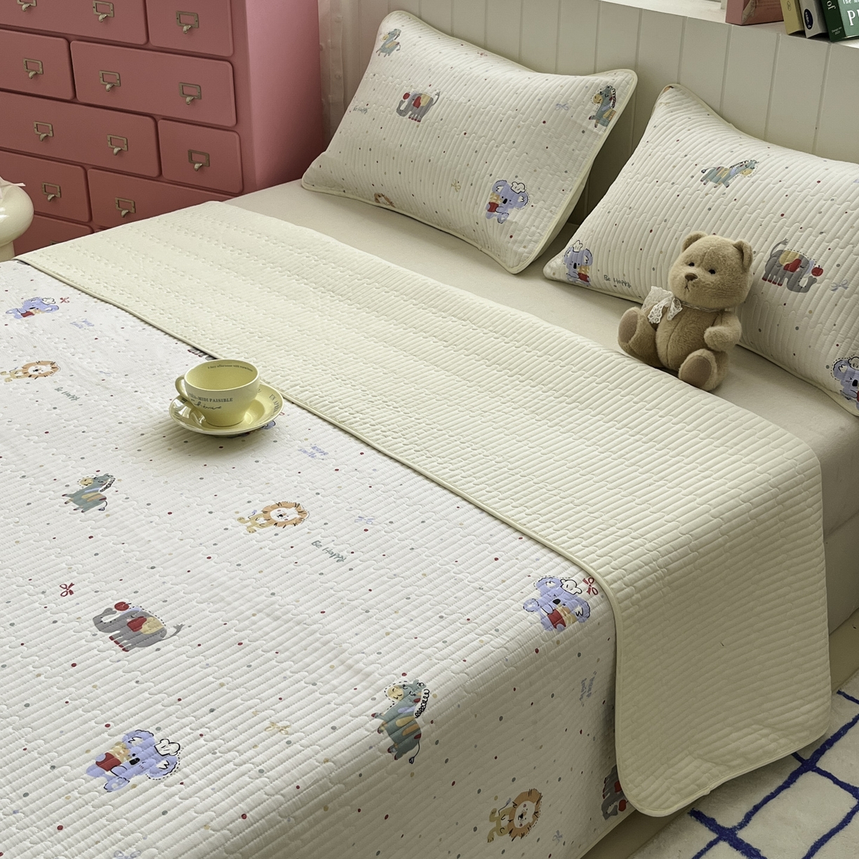 91家纺网 家纺一手货源 找家纺 （总）菲梵家纺 2026新款全棉床盖小清新夹棉床护垫