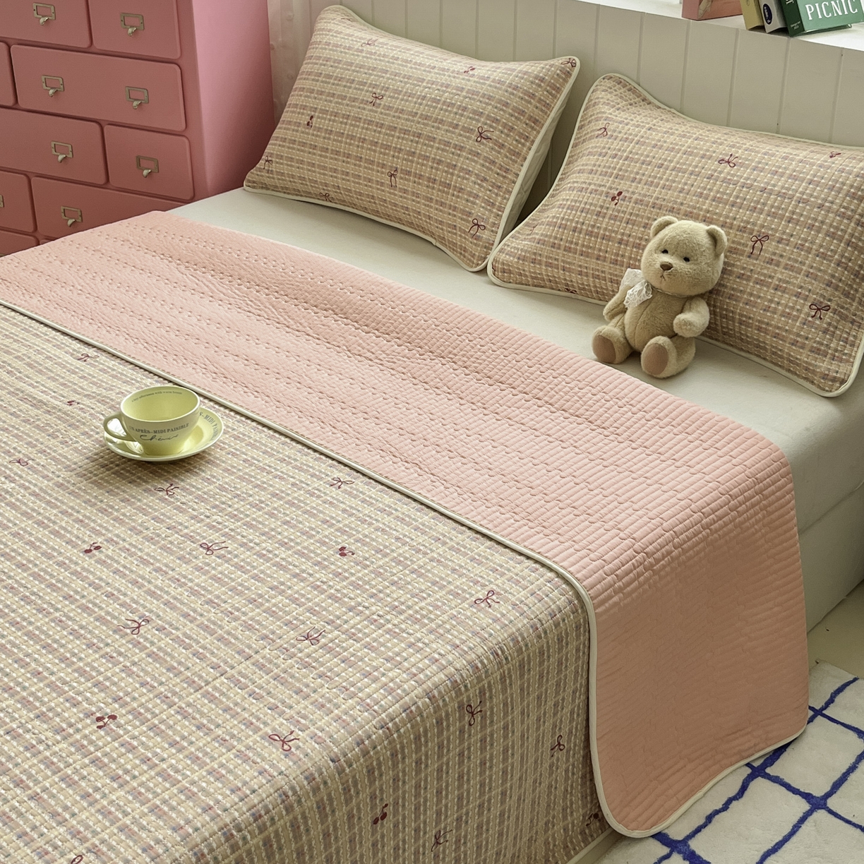 91家纺网 家纺一手货源 找家纺 （总）菲梵家纺 2026新款全棉床盖小清新夹棉床护垫