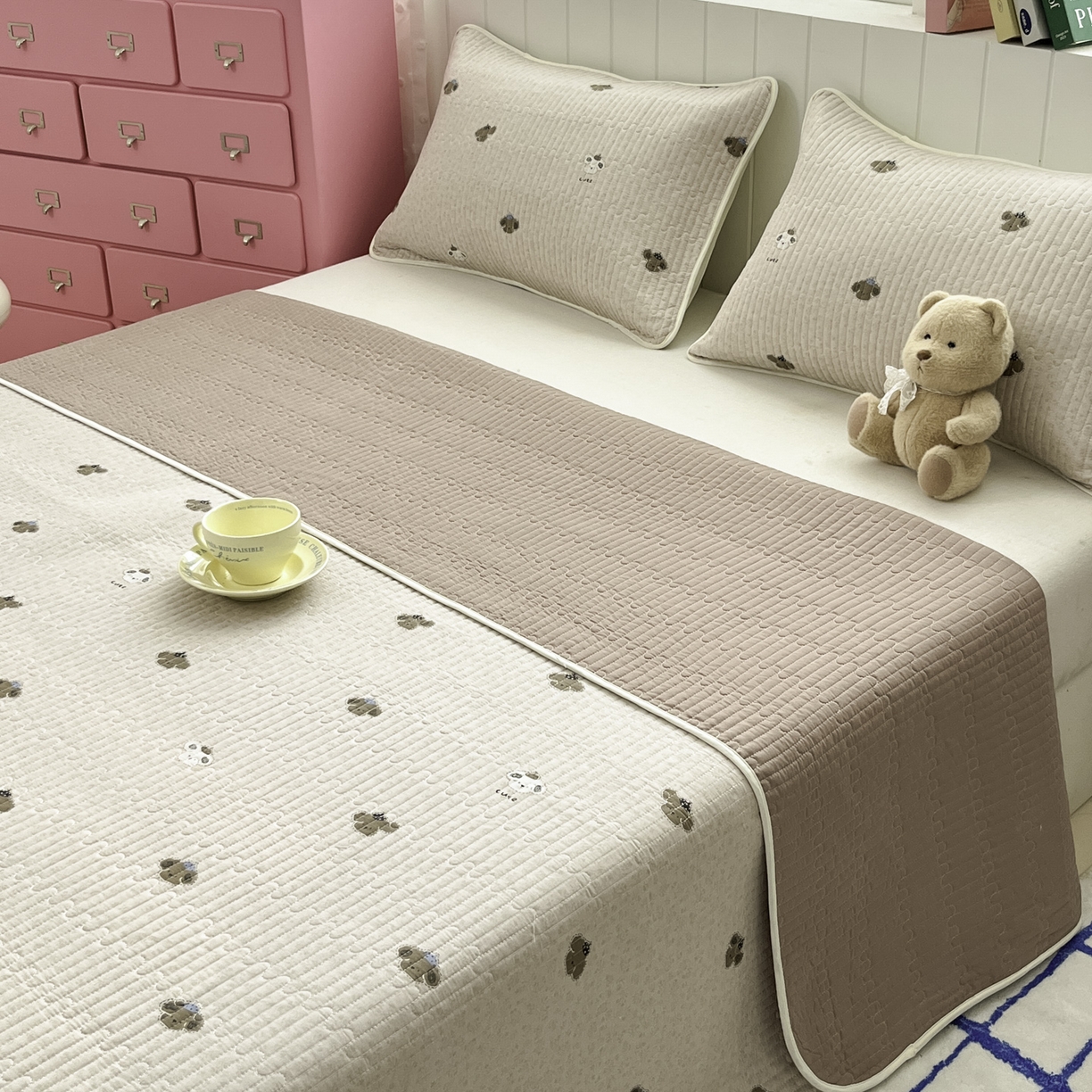 91家纺网 家纺一手货源 找家纺 （总）菲梵家纺 2026新款全棉床盖小清新夹棉床护垫