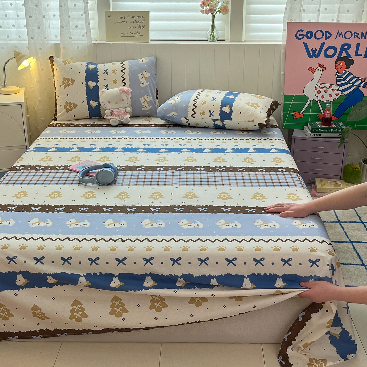 91家纺网 家纺一手货源 找家纺 （总）桃子家居 2026新款纯棉全棉单品印花卡通可爱少女床单床笠枕套系列