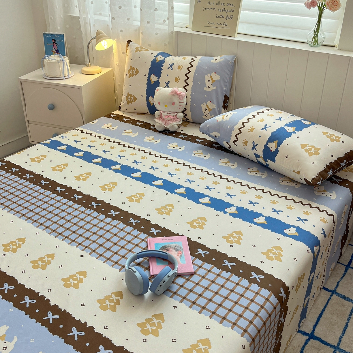 91家纺网 家纺一手货源 找家纺 （总）桃子家居 2026新款纯棉全棉单品印花卡通可爱少女床单床笠枕套系列